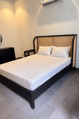 Charcoal Rattan Bed