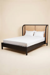 Charcoal Rattan Bed