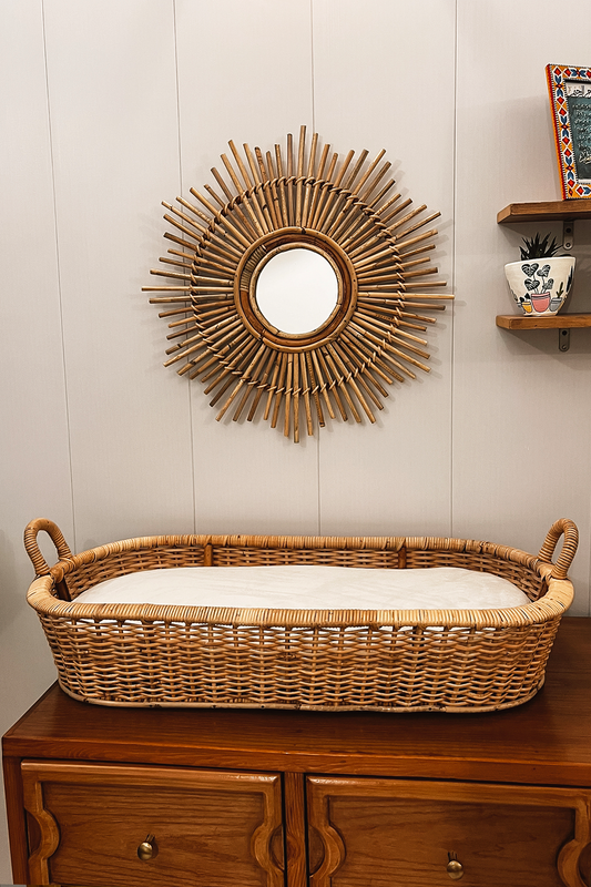 Rattan Changing Bassinet