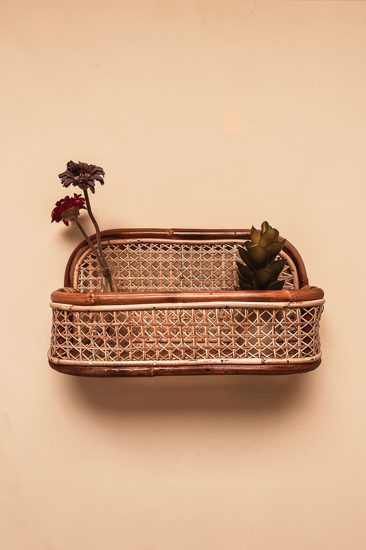 Woven Rattan Shelf