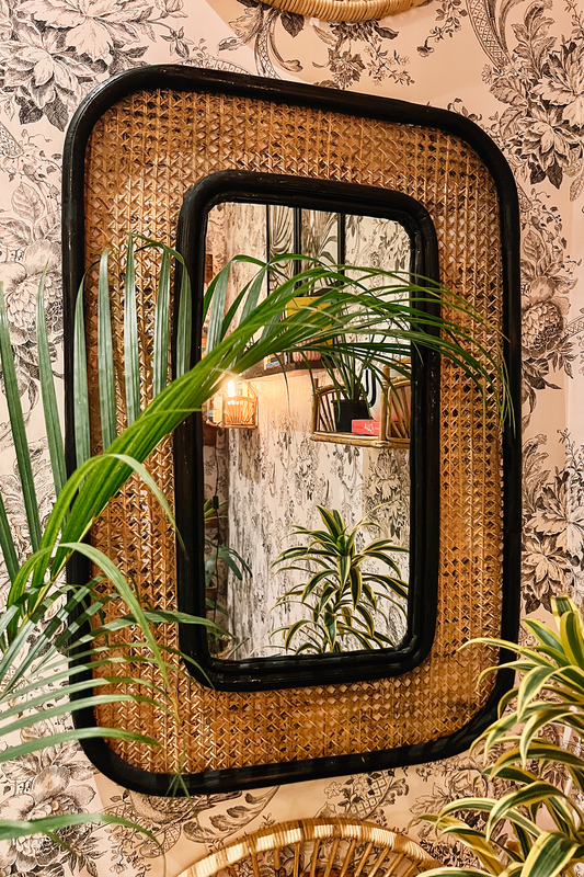 Woven Rattan Mirror
