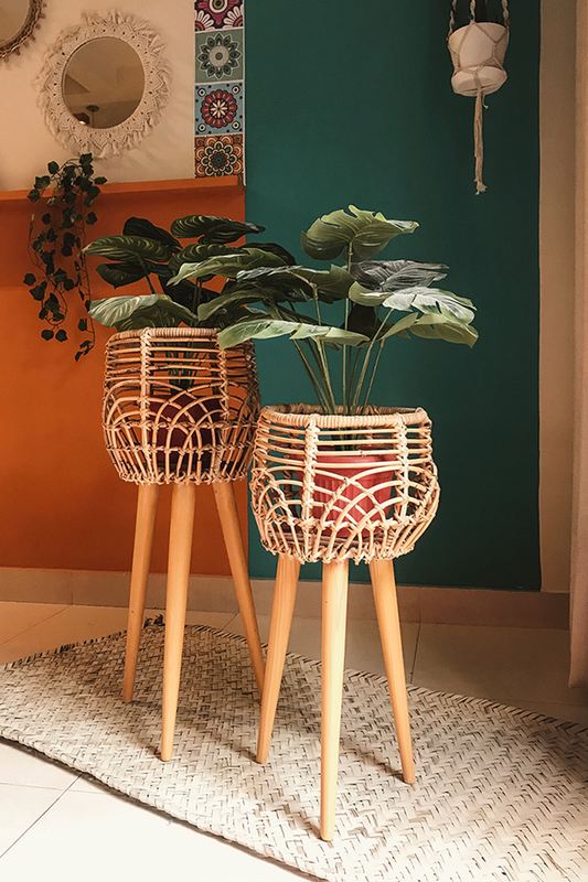 Wood & Cane planters