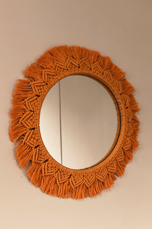 Colored Macramé Mirror