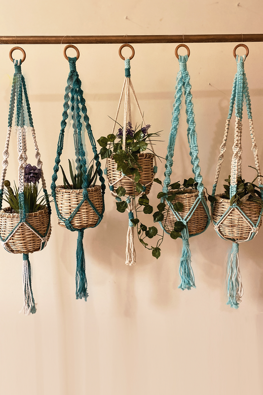 Macramé Rattan Pot Planter