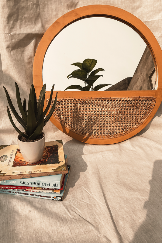 Half n Half Cane Mirror