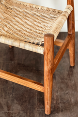 Wood And Rattan arc Chair