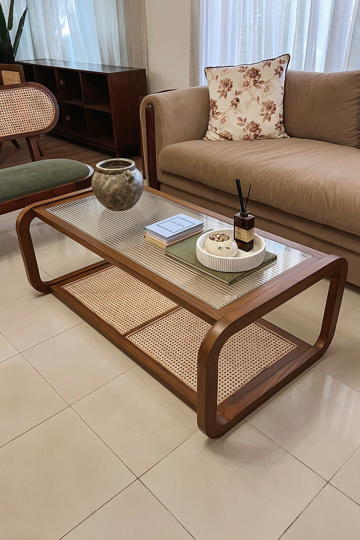 The Curve Cane Coffee Table