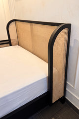 Charcoal Rattan Bed