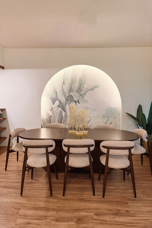 Oval luxe dining set