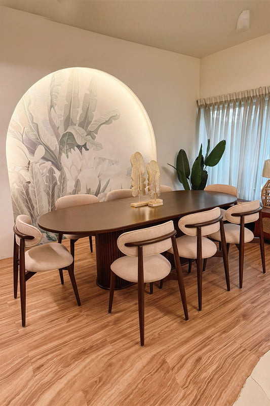 Oval luxe dining set