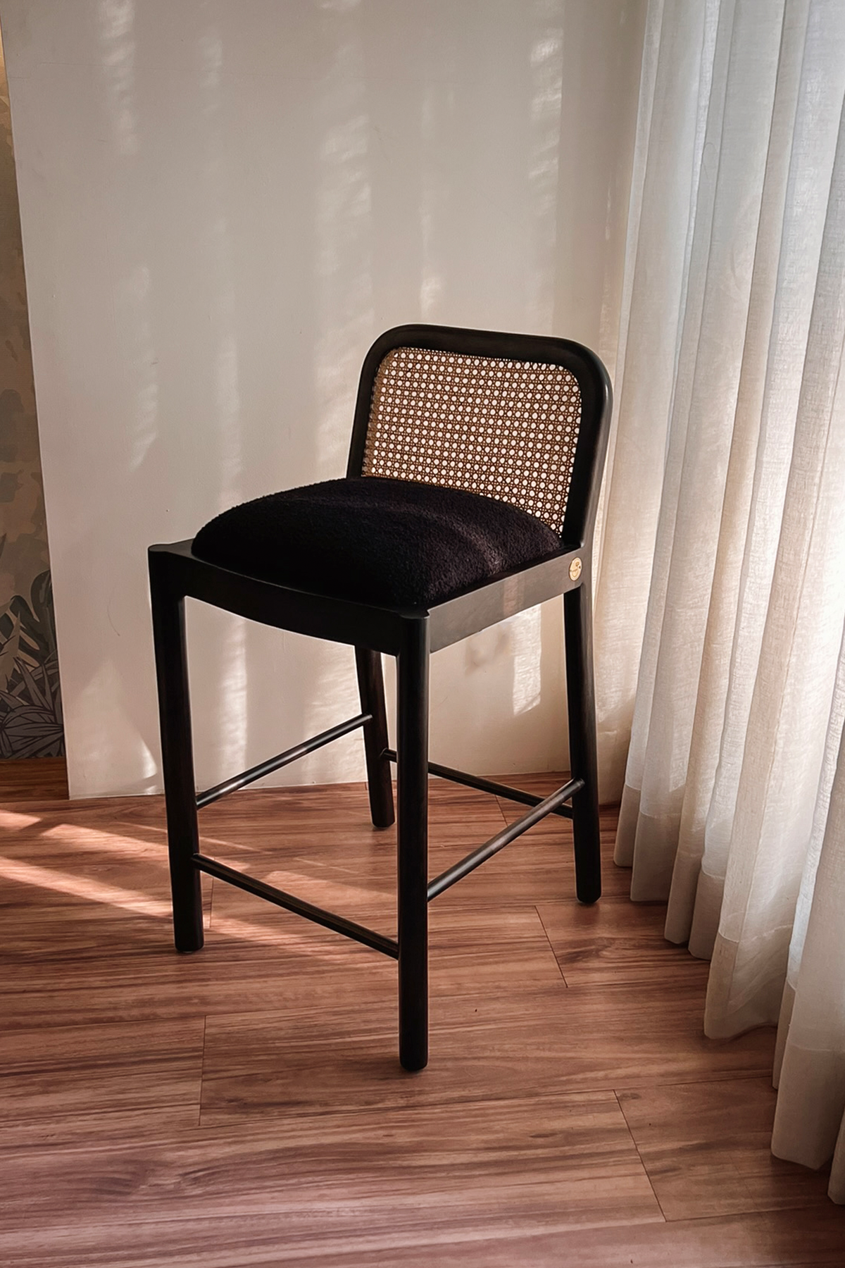 Noir Cane Bar Stool