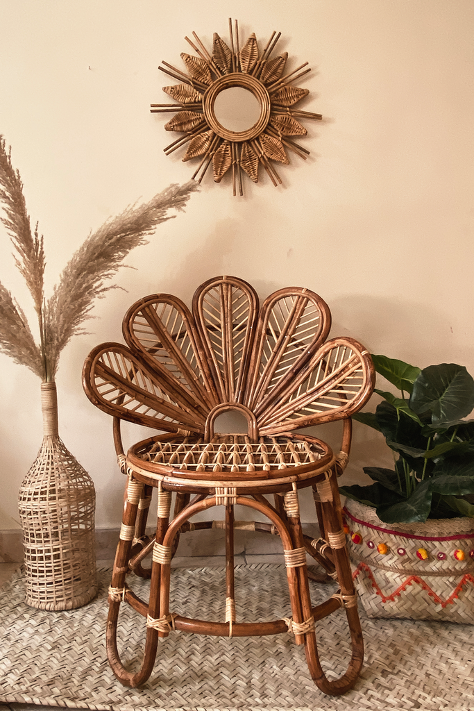 Cane Flower Chair Maskan Homes