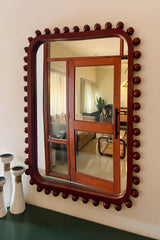 Burgundy Bobble Mirror